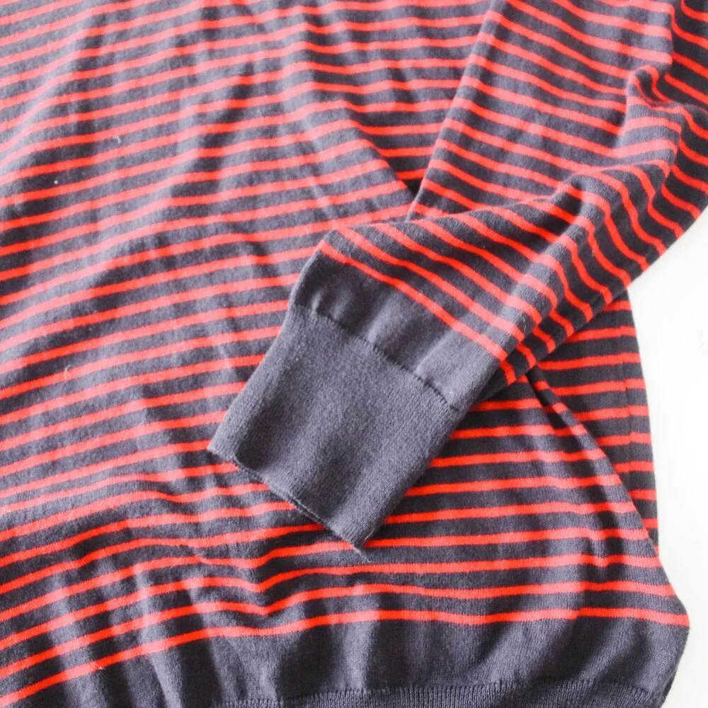 J. Crew Red & Blue Stripes Lightweight Sweater / Pullover - Size Medium
